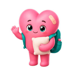 MoveOn heart mascot waving